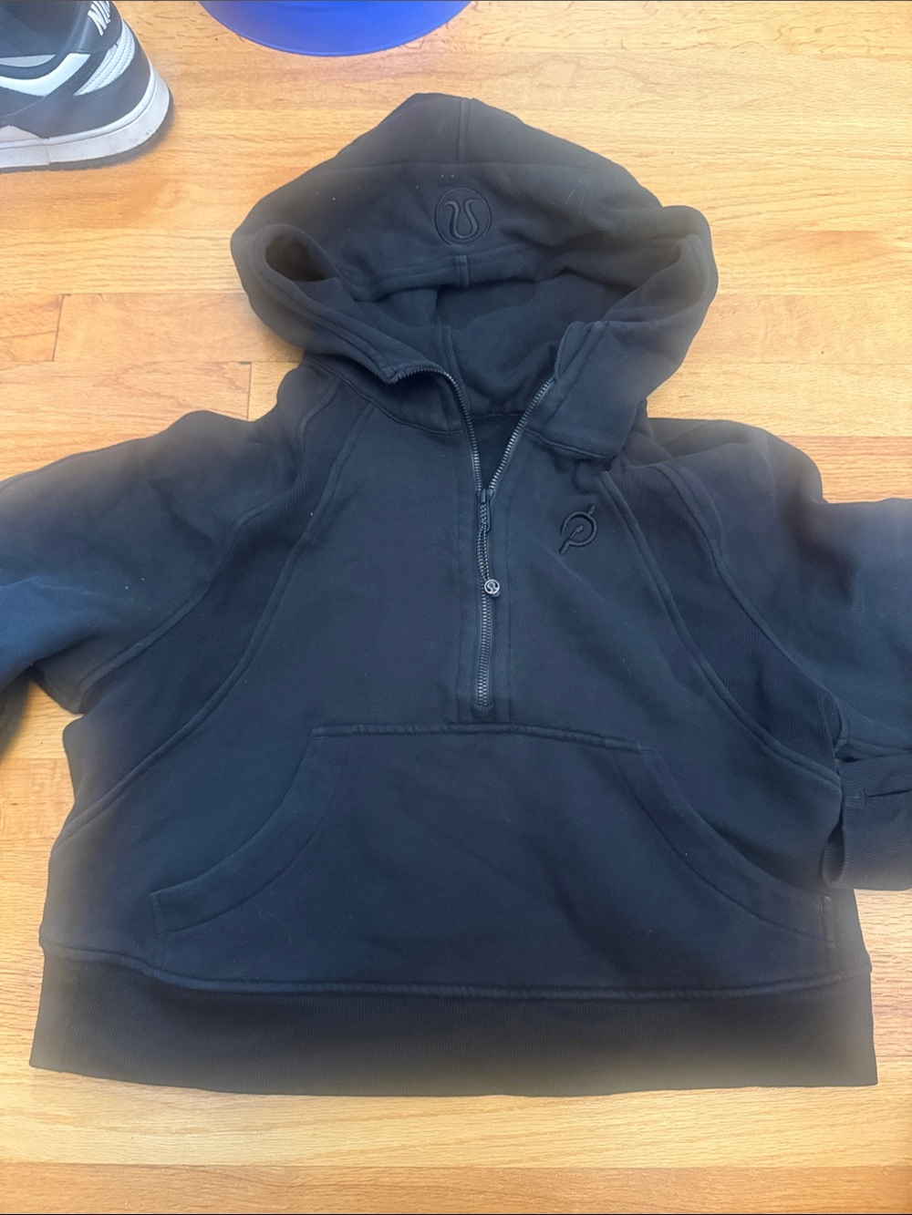 lululemonw/peloton collab athletica woman’s Black Half-Zip Hoodie